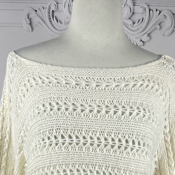 Batwing Sleeve Open Knit Sweater - Picture 7 of 8